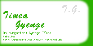 timea gyenge business card